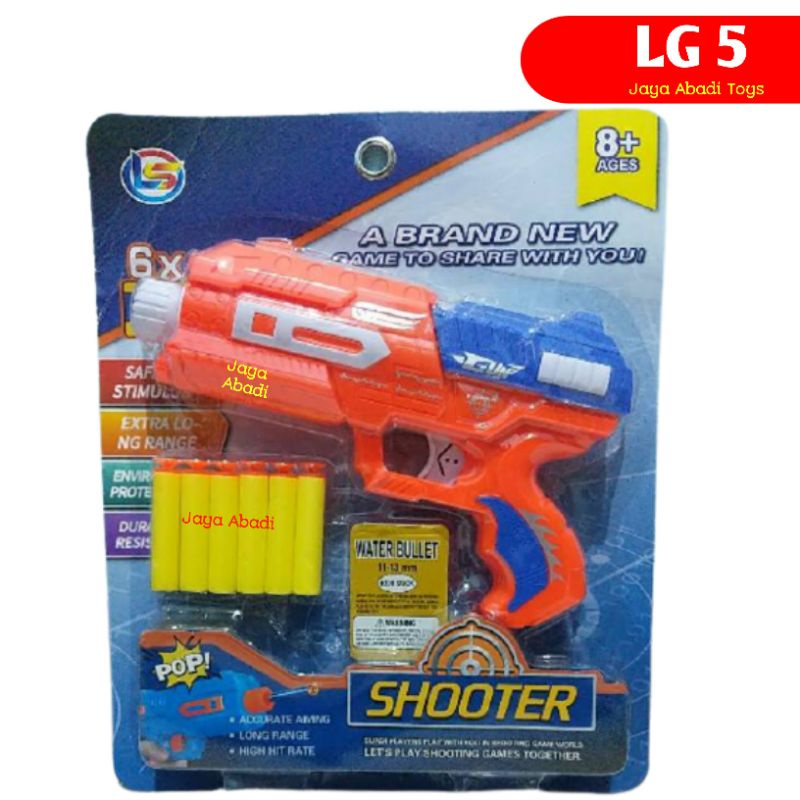 LG 5 - Mainan Pistol Peluru Bullet Hidrojel dan Busa / Blasting Water Painball LG5