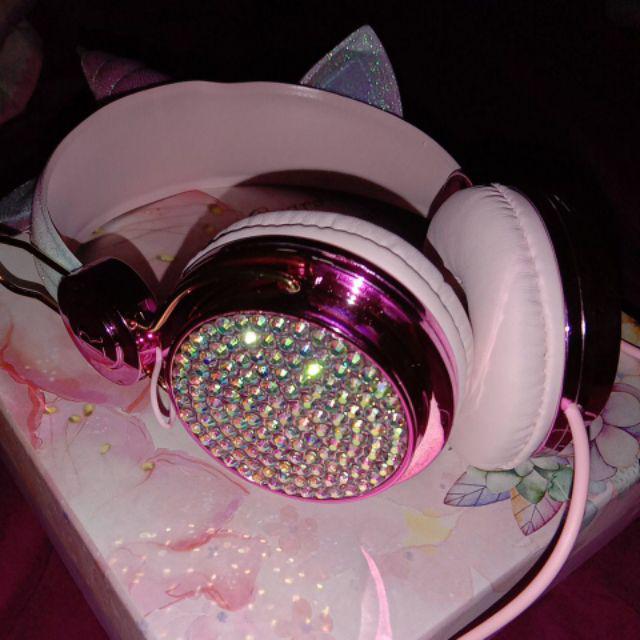 Lucu Unicorn  Kabel Headphone Dengan Mikrofon Gadis Putri 