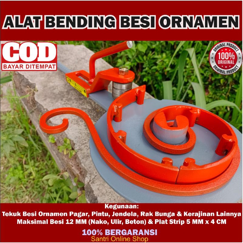 ALAT TEKUK BESI Penekuk Besi Ornamen Bending Nako Spek 12 mm Motif Leter S