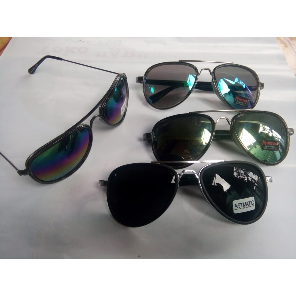 aviator lensa cermin GP kacamata