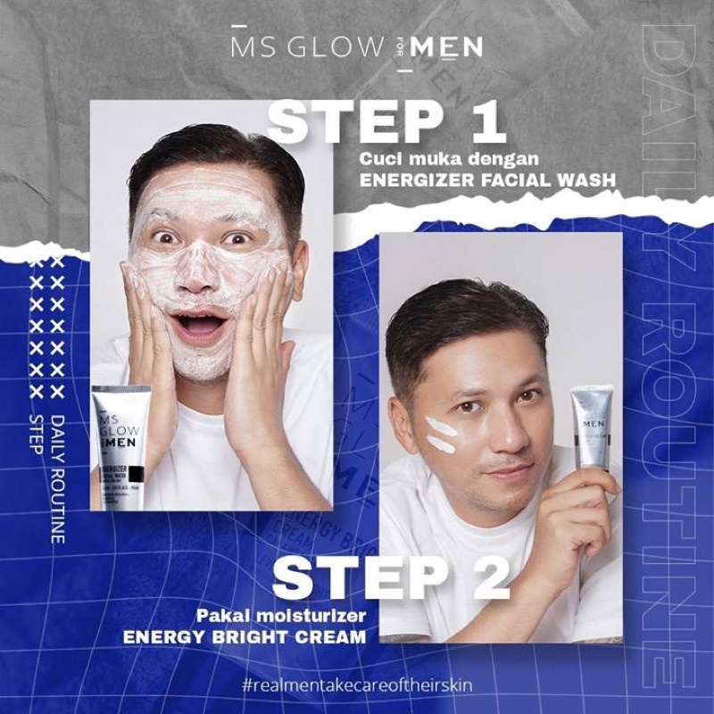 Ms Glow For Men Skincare Perawatan Wajah Pria | Ms Glow For Men Paket Basic Complete