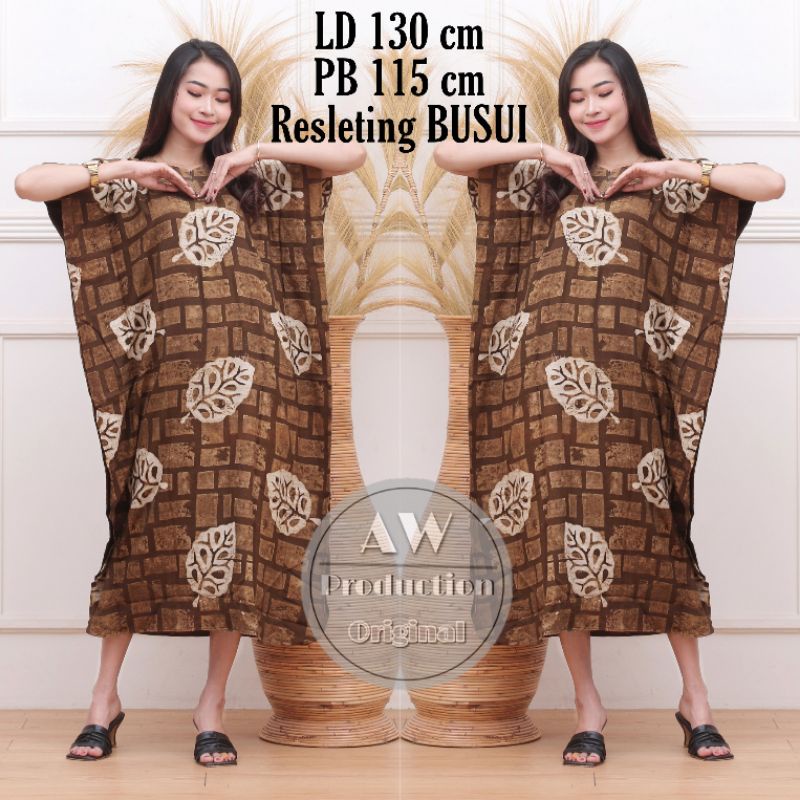 DASTER LOWO JUMBO KEKINIAN MOTIF CAP MALAMAN BUSUI DEPAN HOMEDRESS RAYON ADEM MURAH