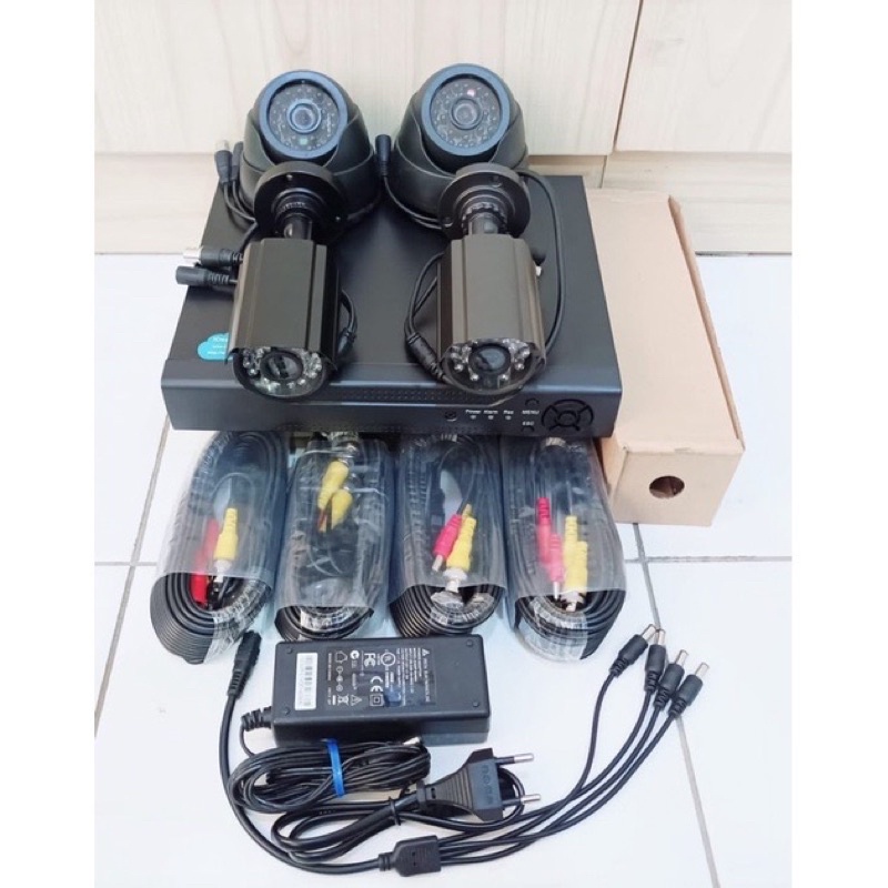 DVR KIT 6ch paket dvr kit 6 channel plus hardisk 500GB lengkap dengan 4 pcs cctv