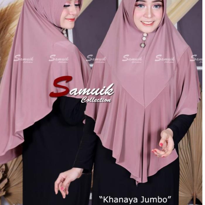 ☜ SAMUIK JILBAB JERSEY PREMIUM KHANAYA JUMBO ➼
