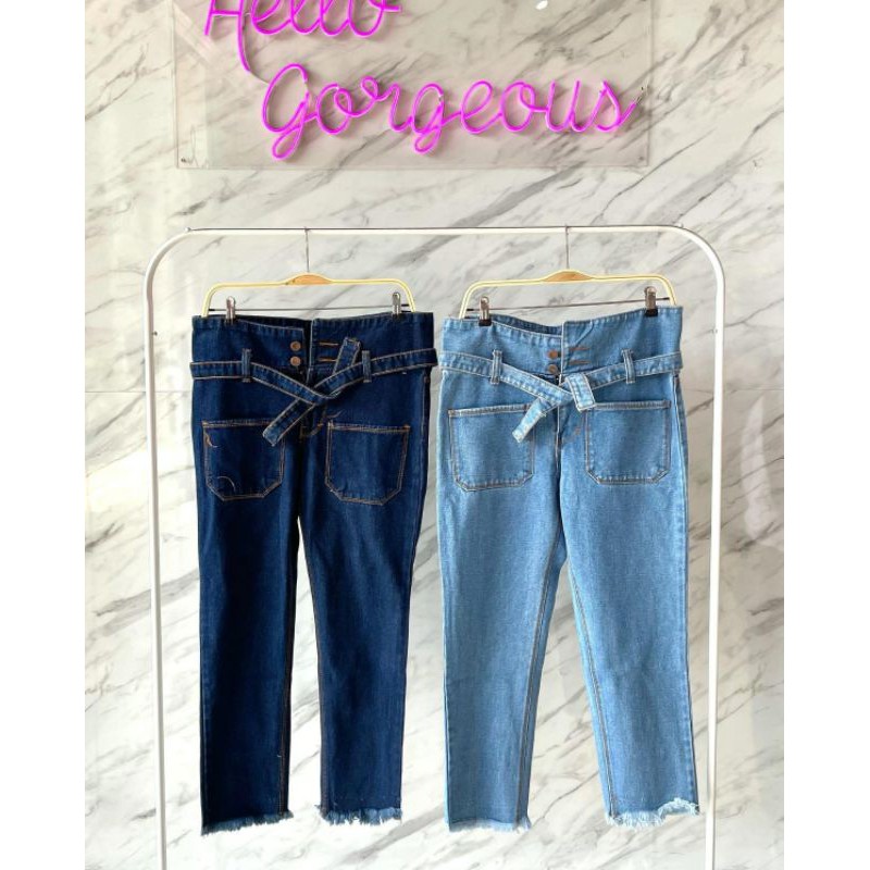 Kalle Boyfriend Jeans - jeans rawis free belt tali