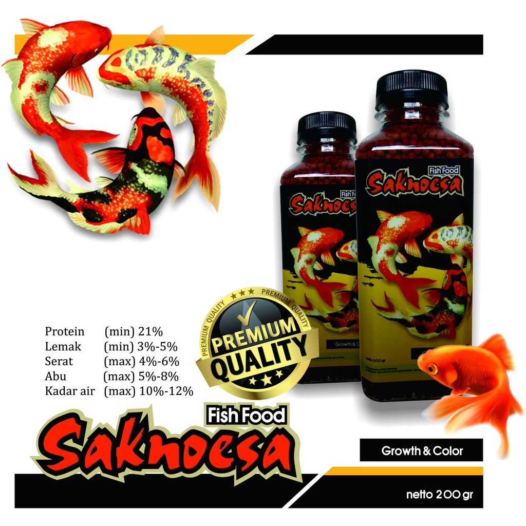 Pakan Pelet Ikan Koi Tinggi Protein Untuk Tumbuh & Warna Ikan Hias