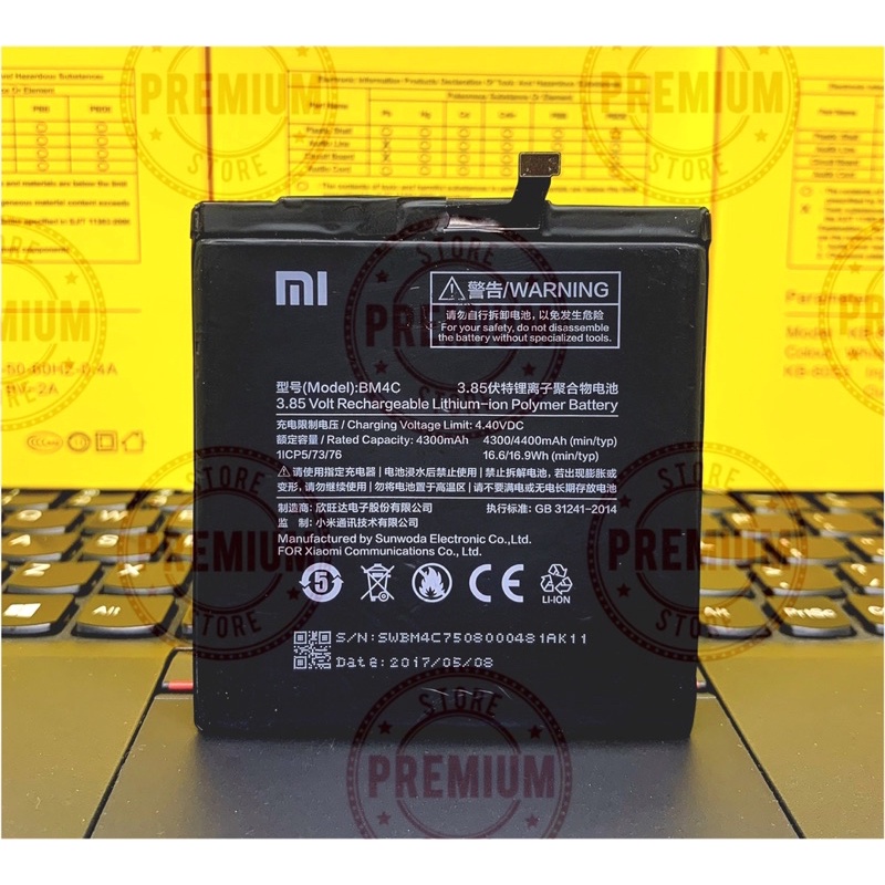Baterai Handphone BM4C XiaoMi Mi Mix 1 Battery Batrai Batre BM 4C Xiao Mi HP