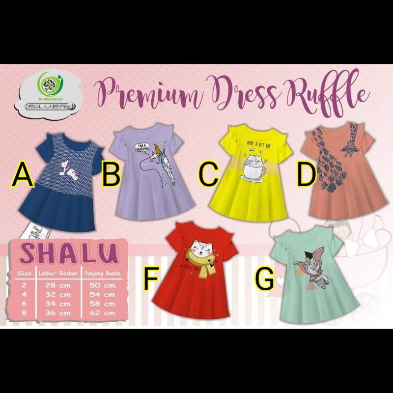 MINI DRESS ANAK 2T - 8T BRANDED