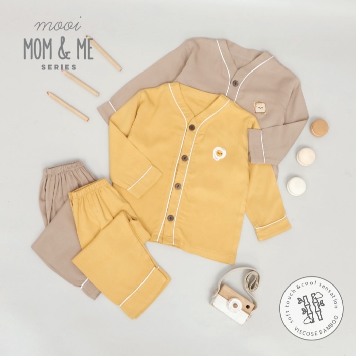 MOOI 1-10 Tahun Long Pajamas Setelan Piyama Panjang Anak Baju Tidur Anak Size CBKS