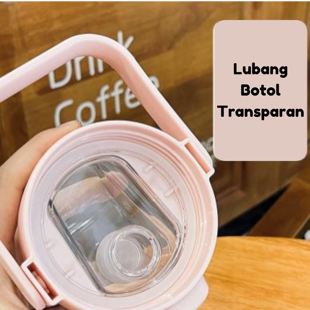 botol minum 2 liter lucu botol minum kekinian viral Gradient Color Sport Water Bottle Botol minum 2L [READY STOCK]