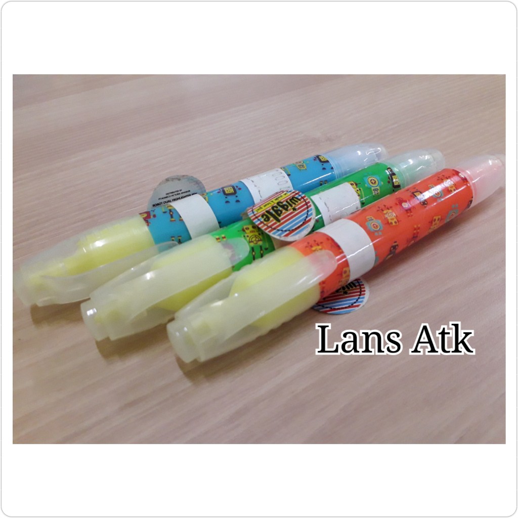 

WIGGLE Robot Dual Highlighter Pen Random Color stabilo 2 warna