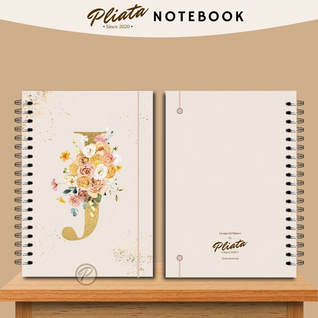 PLIATA NOTEBOOK SPIRAL - GOLD F-J - Softcover Doft Aesthetic Book Buku Tulis