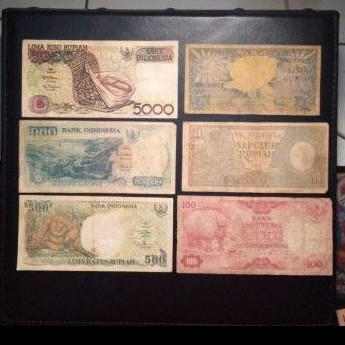 

Uang kuno Indonesia Paket 6 Lembar sesuai Gambar