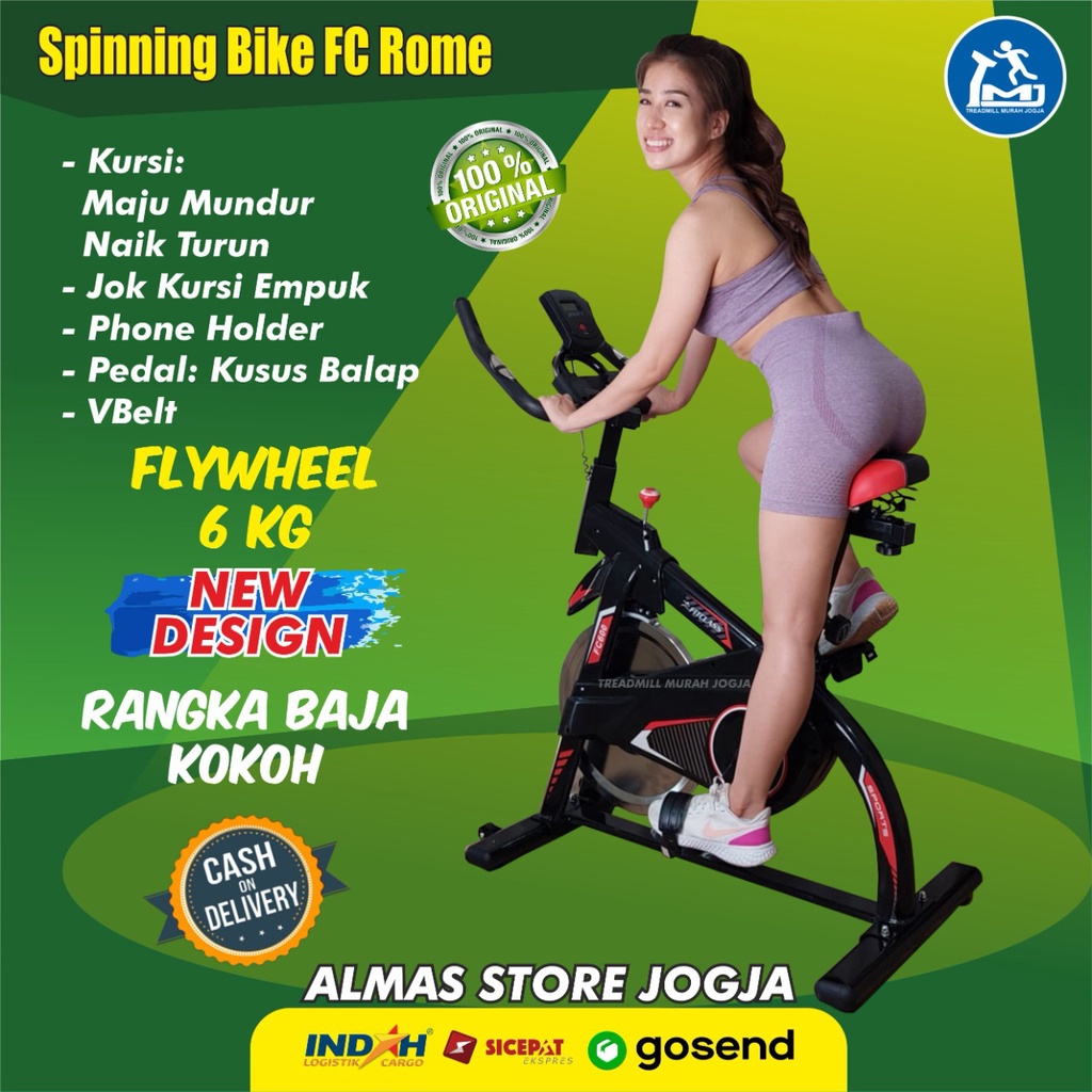 Sepeda STATIS Spinning Bike FC 600 ROME - Spining Bike Alat Olahraga Fitness Rumahan - Speda Olaraga