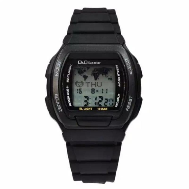 Jam Tangan Pria Digital Q&amp;Q QnQ QQ Data Bank MMW3 MMW3P MMW3P101Y Original Water Resistant 10 BAR