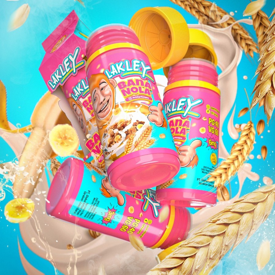 Jual LAKLEY V3 BANANA GRANOLA MILK 3MG 6MG 100ML BANANANOLA AUTHENTIC