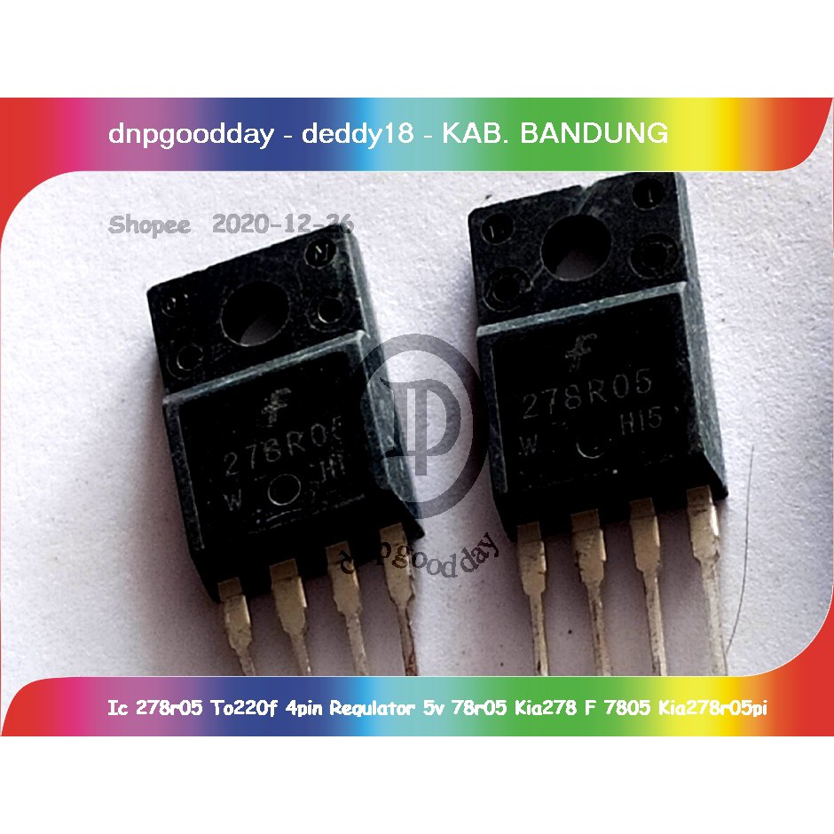 Ic 278r05 To220f 4pin Regulator 5v 78r05 Kia278 F 7805 Kia278r05pi