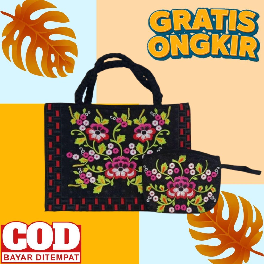 Tas Bordir Bilik Set Dompet Khas Tasikmalaya