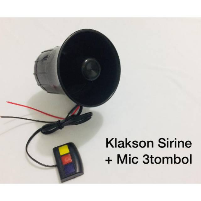 Klakson sirine 3suara Klakson Toa 3suara + mic universal