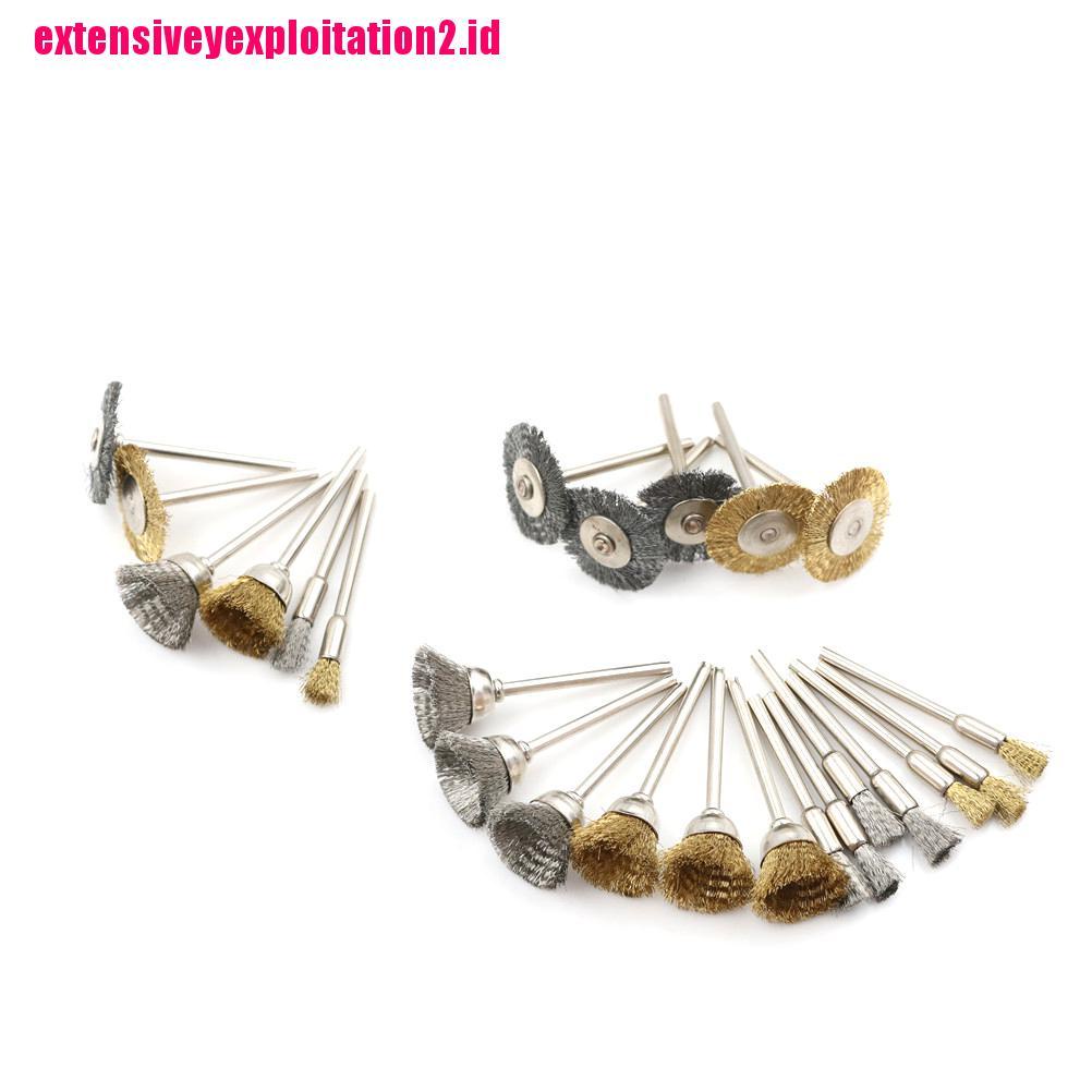 &lt; E2id &amp; &gt; 24pcs / Set Sikat Kawat Kuningan Untuk Mesin Rotary Elektrik