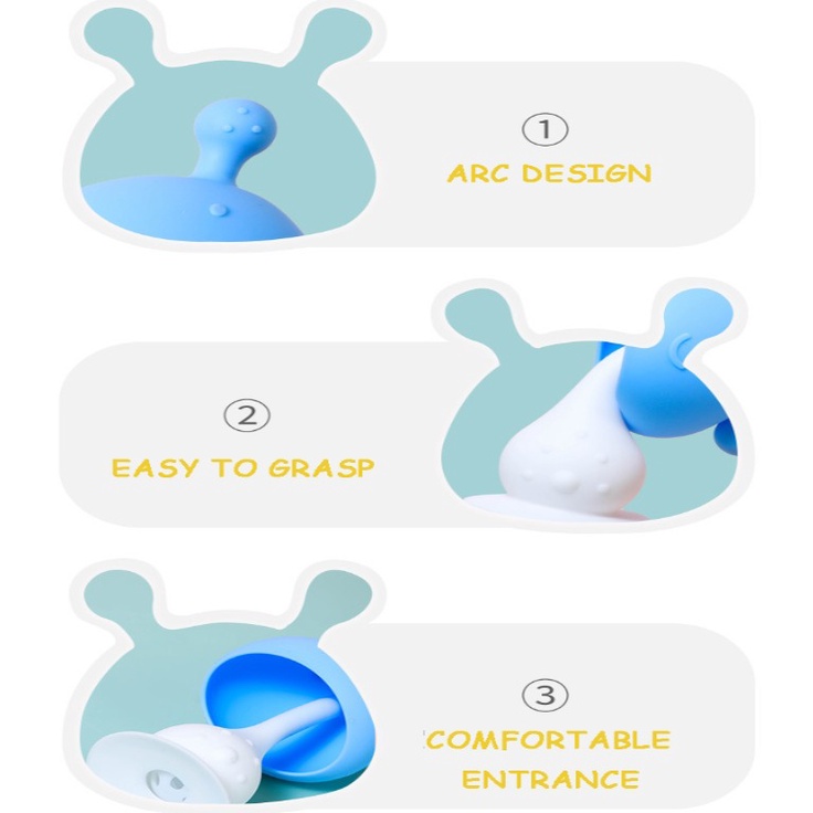 BabyBeeBoo Silicone Baby Mushroom Teether Bell Premium Silikon Mainan Gigitan Anak Bayi Bisa Bunyi-4