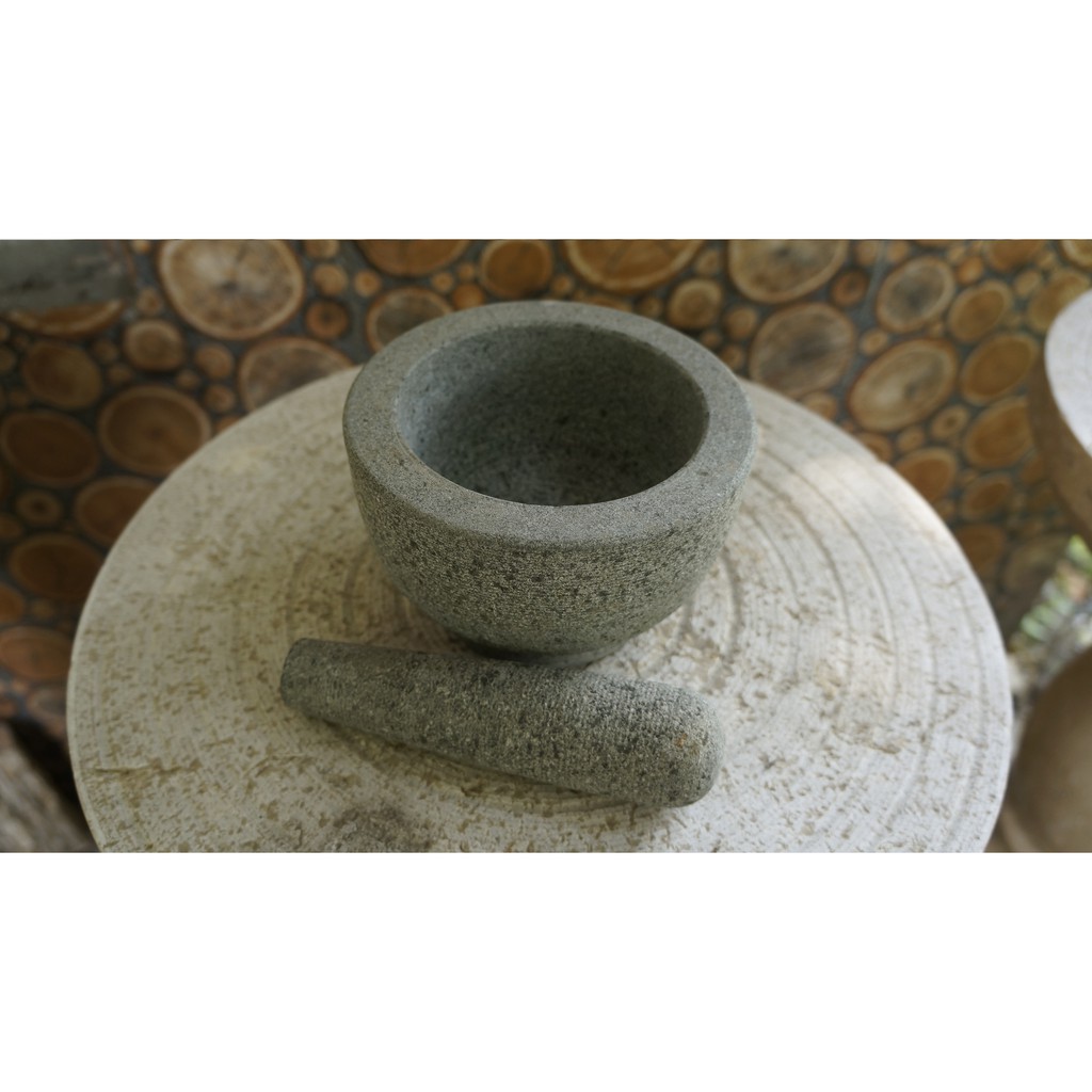 Mortar Pastle Andesite Lumpang Batu Asli Penumbuk Bumbu Lumpang Batu Lumpang Cillio Lumpang