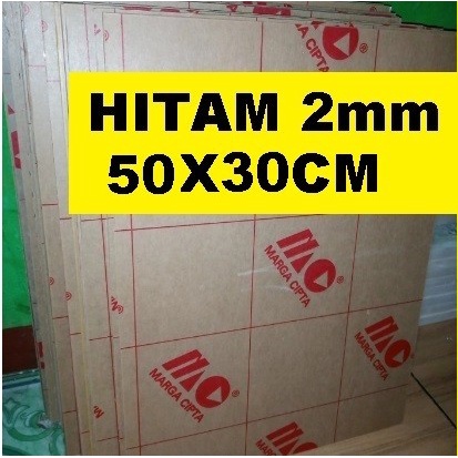 

Acrylic / acrilic / akrilik Hitam glossy tebal 2mm ukuran 50x30cm