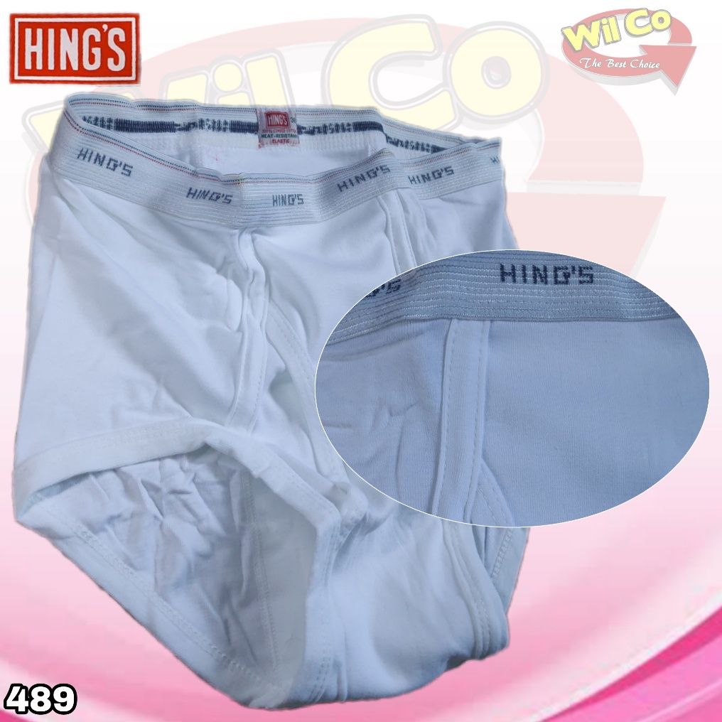 K489 - [Harga Per 1 Potong] CELANA DALAM BRIEF [SEGITIGA] PRIA HING'S SIZE 32 - 42