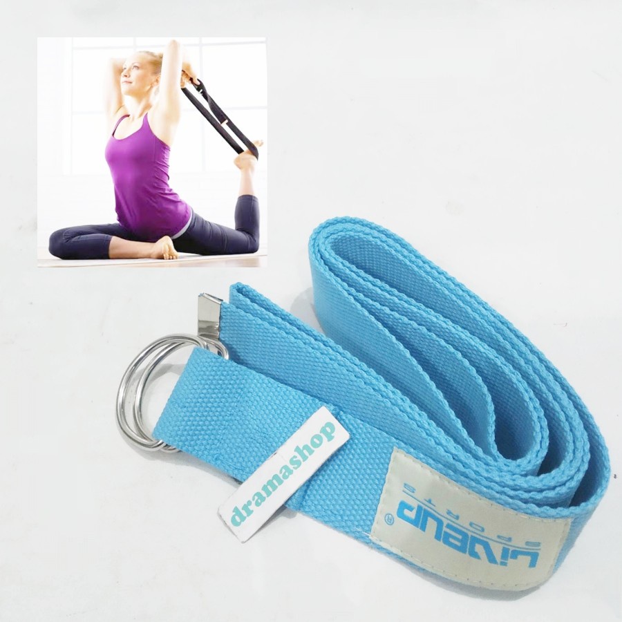 tali pilates yoga strap belt d ring fitness anti slip premium