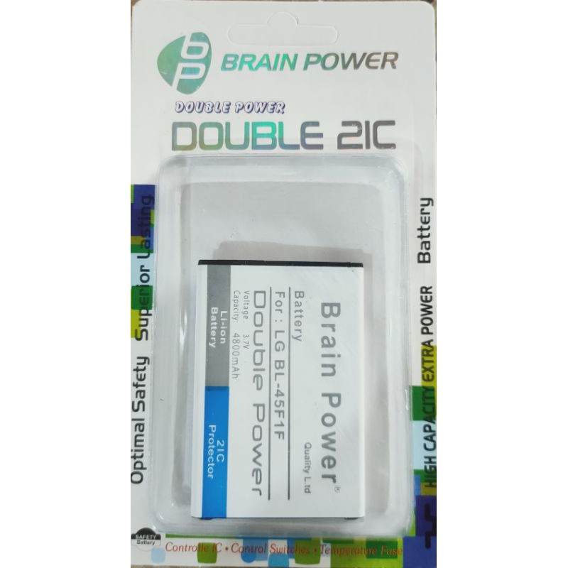 Batere Batre Baterai Double Power Brain Power LG K3 K4 K8 2017 M200N M160E BL-45F1F BL45F1F