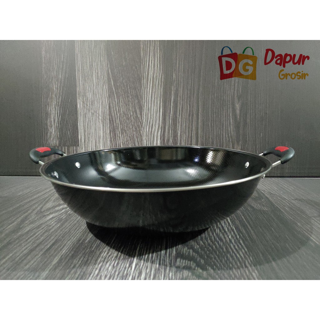 KUALI PENGGORENGAN LAPIS KERAMIK MERK VIPOO UKURAN 36 CM
