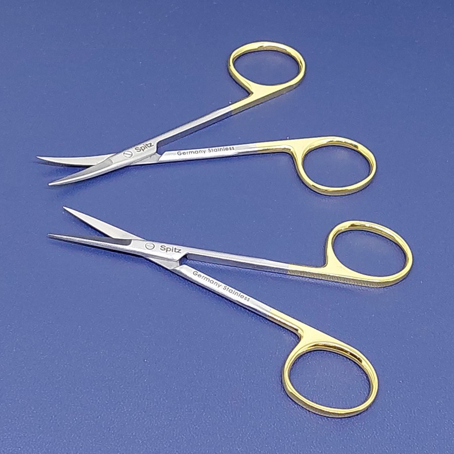 Alat medis Alkes Fine Iris Scissor 11 cm with Tungsten Carbide|Spitz |Premium Finishing