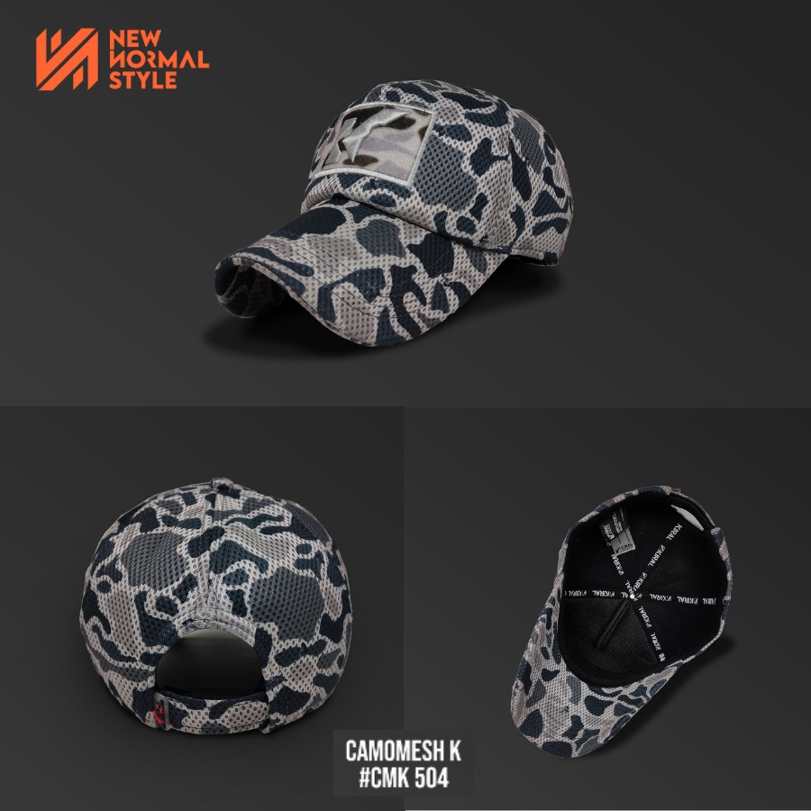 Topi Pria Distro Baseball Jaring Tactical Komando Pria Wanita Cowok Kekinian Original Keren Dewasa Murah CAMOMASK K