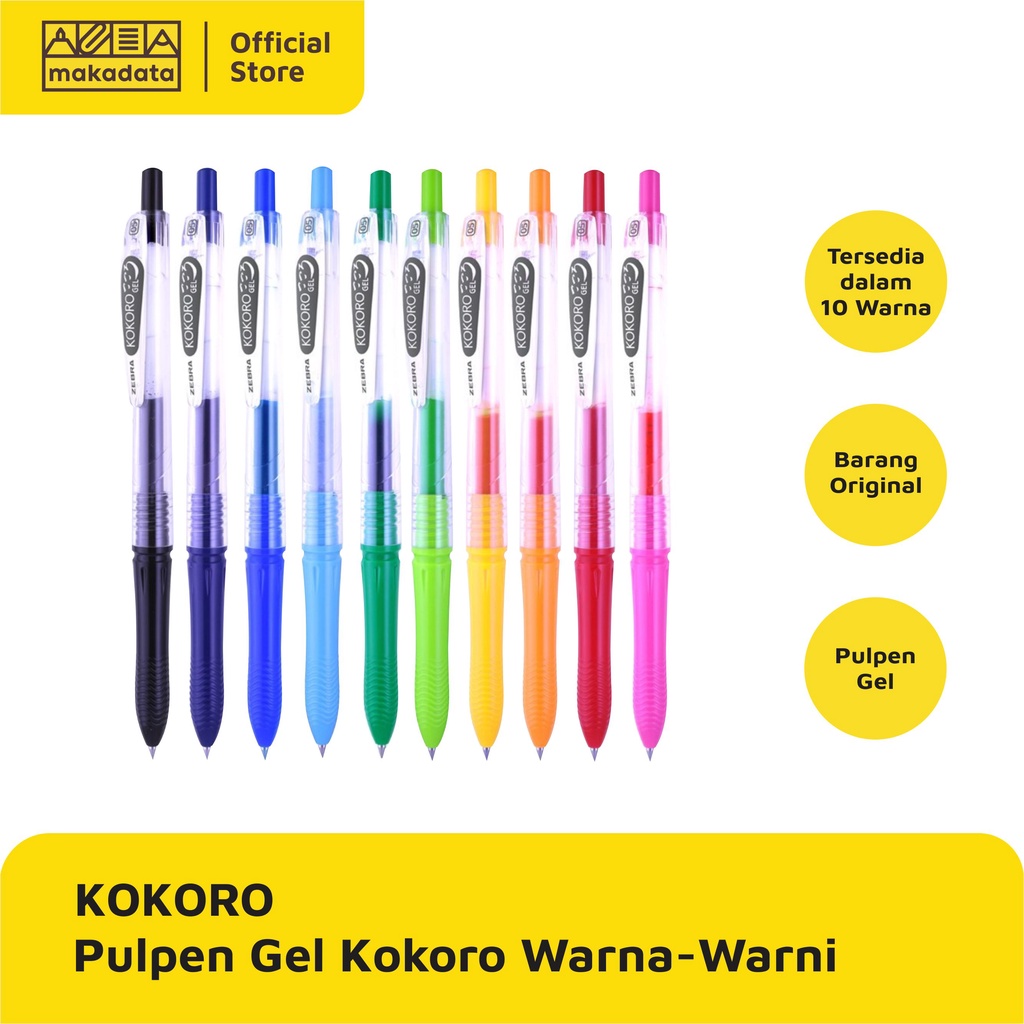 Jual Ballpoint Bolpen Pulpen Zebra Kokoro Warna Warni Pcs Murah