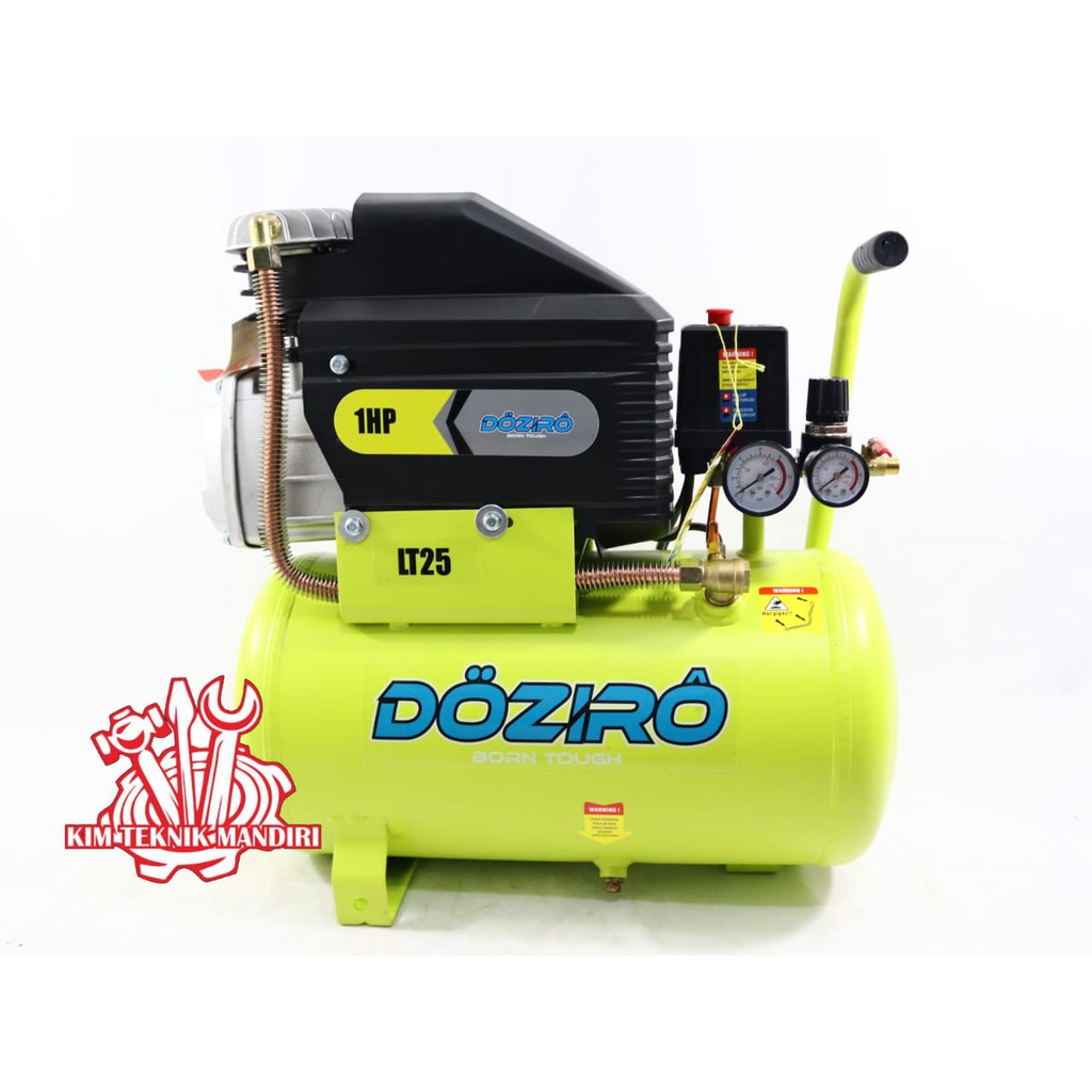 DOZIRO ZAC-1025 AIR COMPRESSOR OILLESS MESIN KOMPRESOR ANGIN 25 LITER 1.0HP BERKUALITAS
