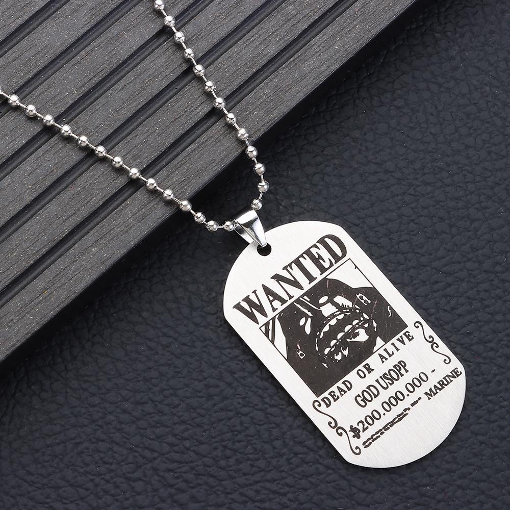 Preva One Piece Kalung Perhiasan Persahabatan Collier Pendant Vintage Luffy Zoro