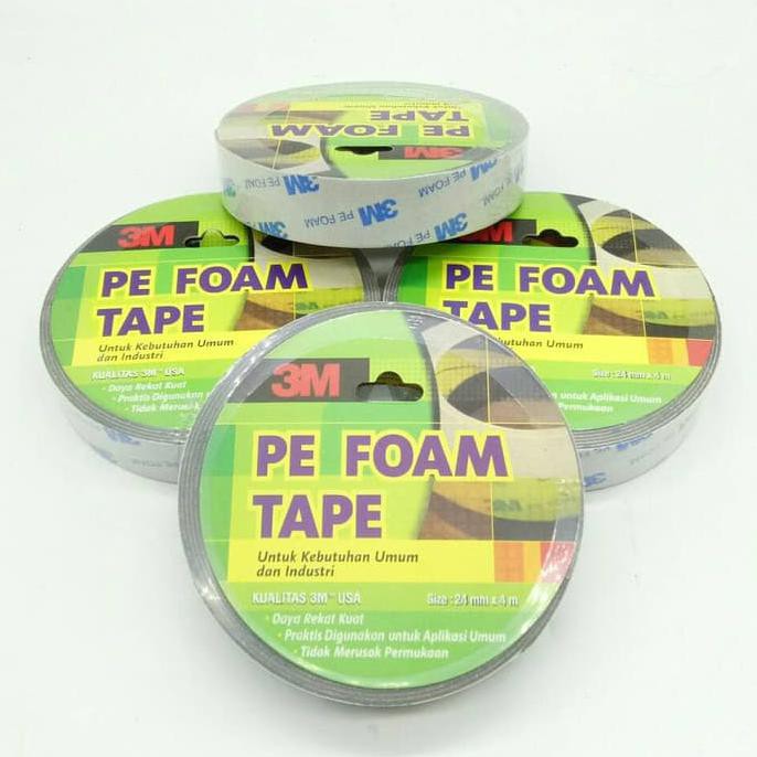 DOUBLE TAPE BUSA 3M Pe Foam Tape 24mm x 4M ORIGINAL 3 M