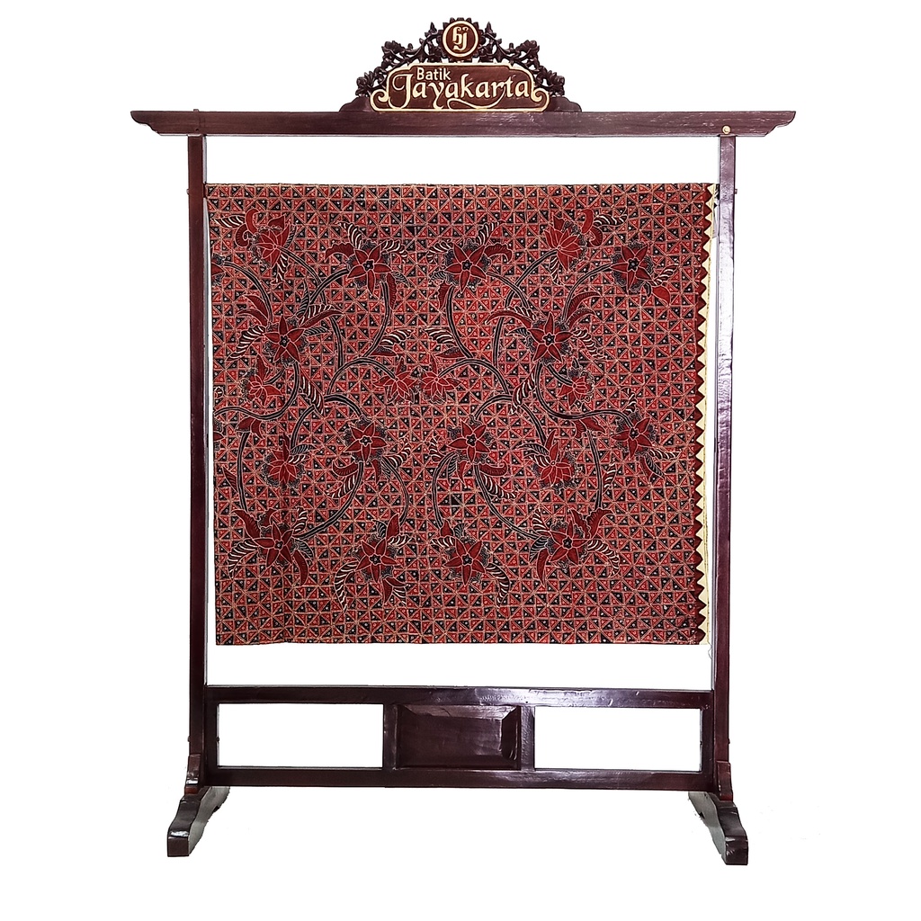 Kain Batik Tulis Solo Granitan Motif Bunga Geometri