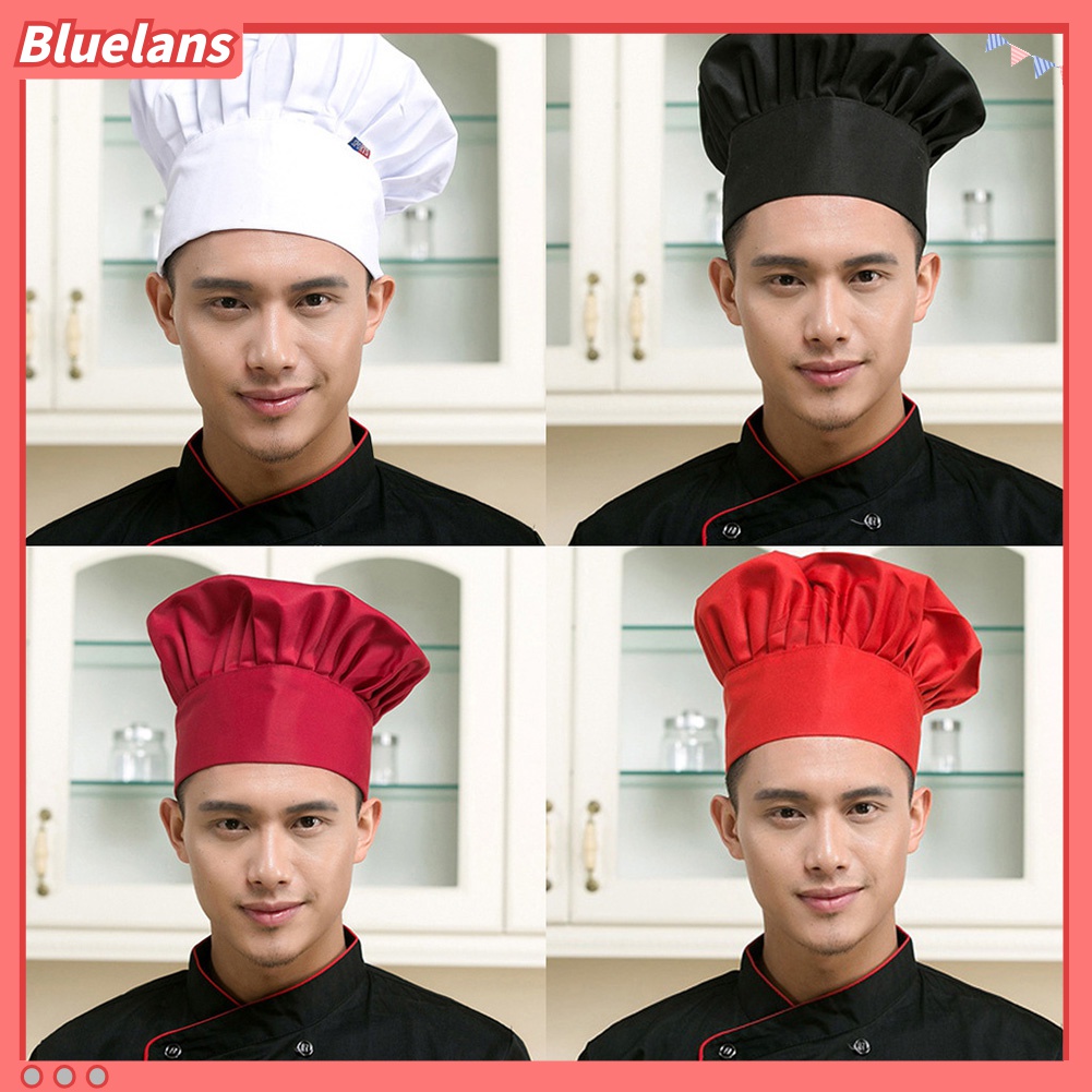 Bluelans Topi Koki Katering / Bakering / Koki Adjustable Stretch Untuk Pria