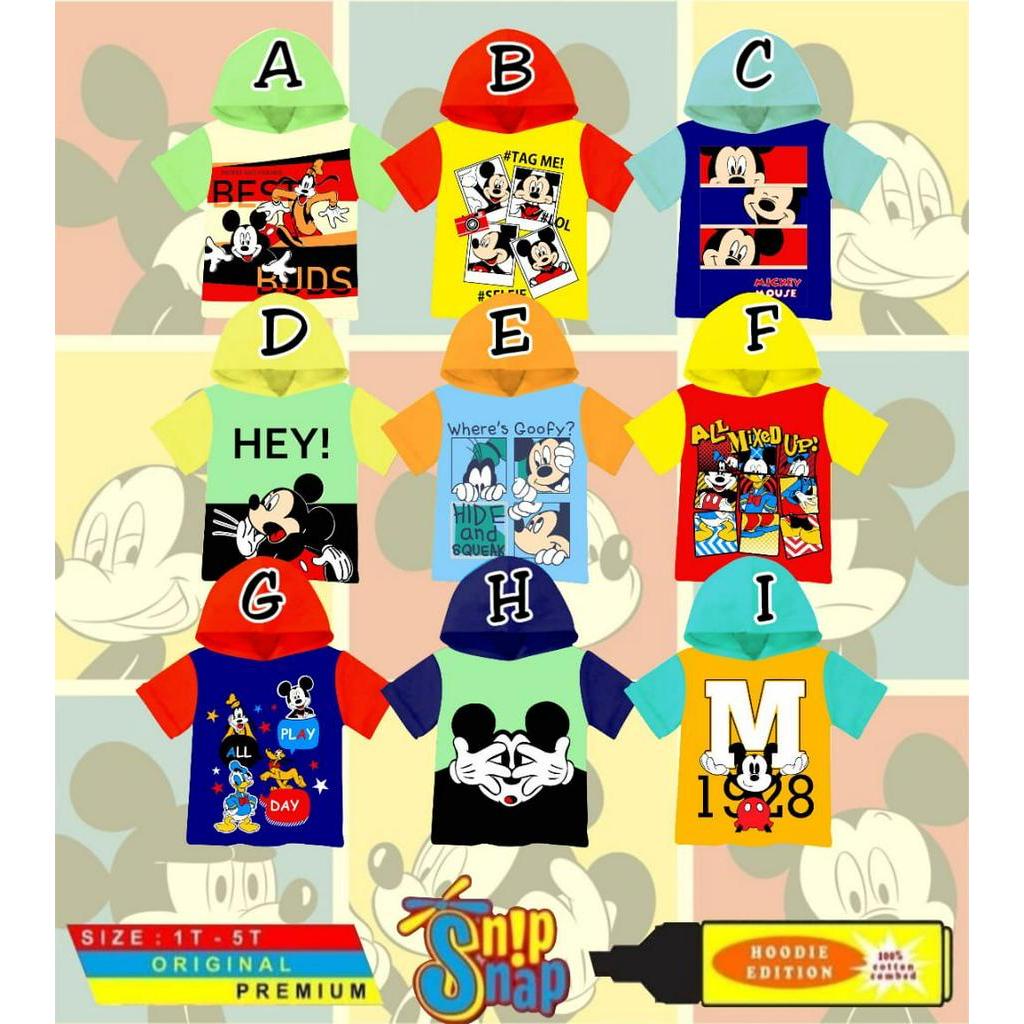 KAOS HOODIE ANAK LAKI-LAKI MOTIF KARTUN USIA 1-5 TAHUN