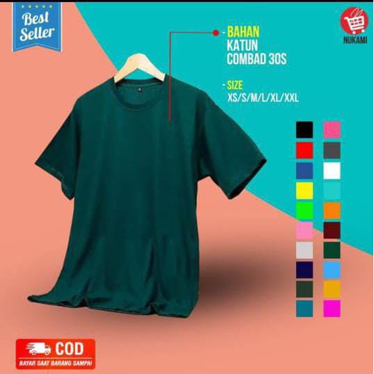 Kaos Polos Pria Lengan Pendek Cotton Combet 30s Premium