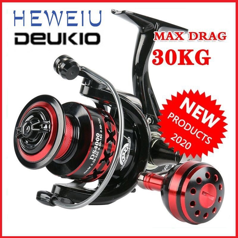 VTY53  Deukio Max Drag 30kg 2000-7000 Size Mesin Pancing Big Trolling Fishing Reels Carp Metal