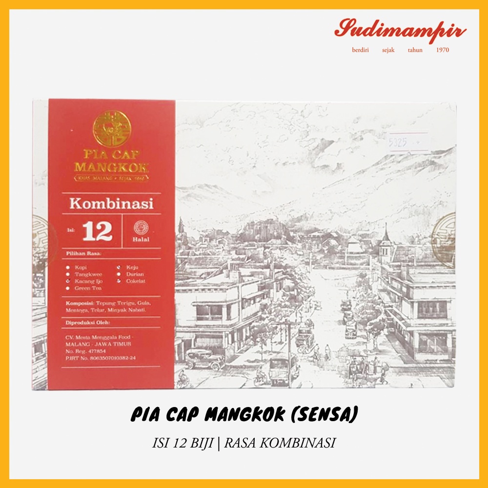 

Kue Pia Cap Mangkok/Sensa (12 biji, 500 gram, Rasa Campur) - Oleh Oleh / Makanan Ringan Surabaya