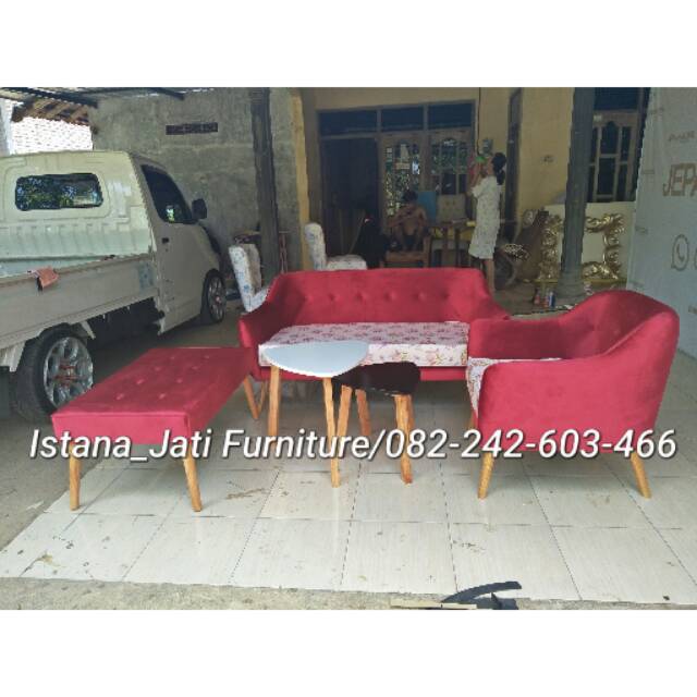 Kursi sofa tamu retro/kursi sofa tamu minimalis/meja tamu minimalis/meja teras/meja rias duco/nakas