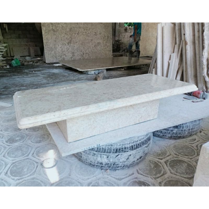 Meja Lesehan Batu Marmer