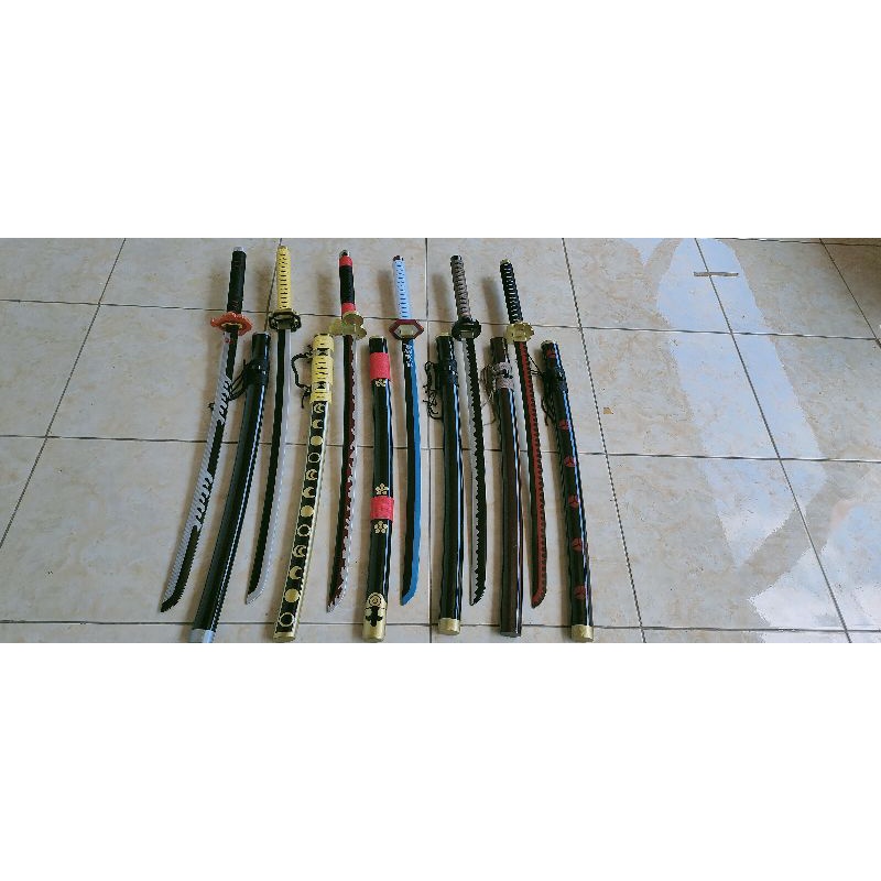 pedang kayu 2kg katana custom cosplay