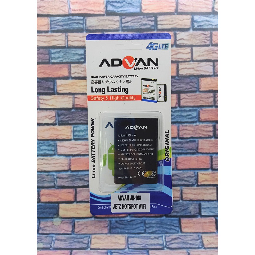 BATERAI ORIGINAL BATTERY ADVAN JR-108/JETZ WIFI JR-108 HOTSPOT
