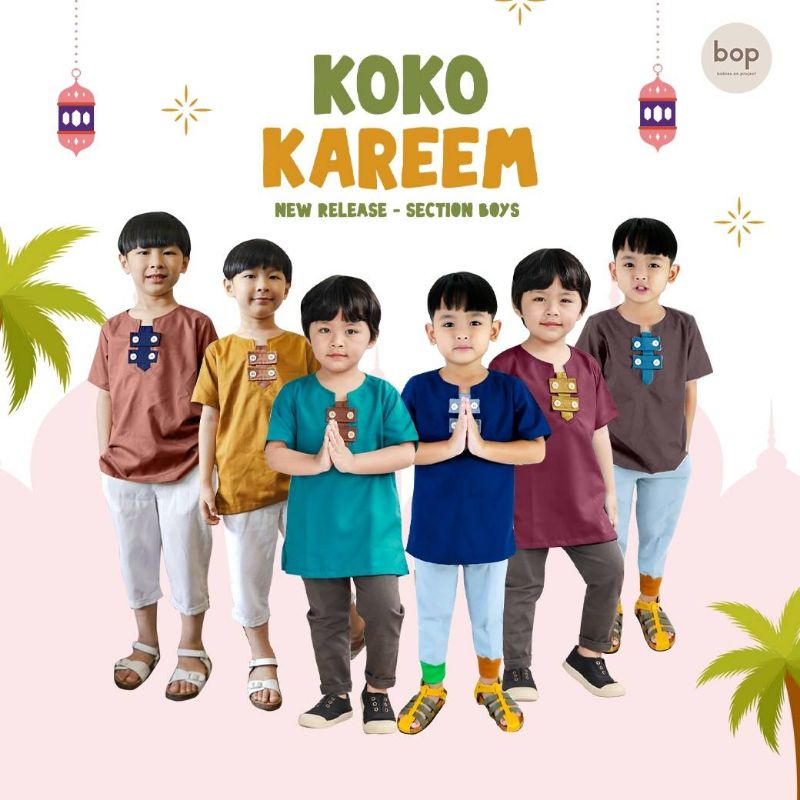 Koko Kareem Pakaian Muslim Pakaian Anak Cowok Usia 1 sd 10 Tahun Baju Koko Anak KBS