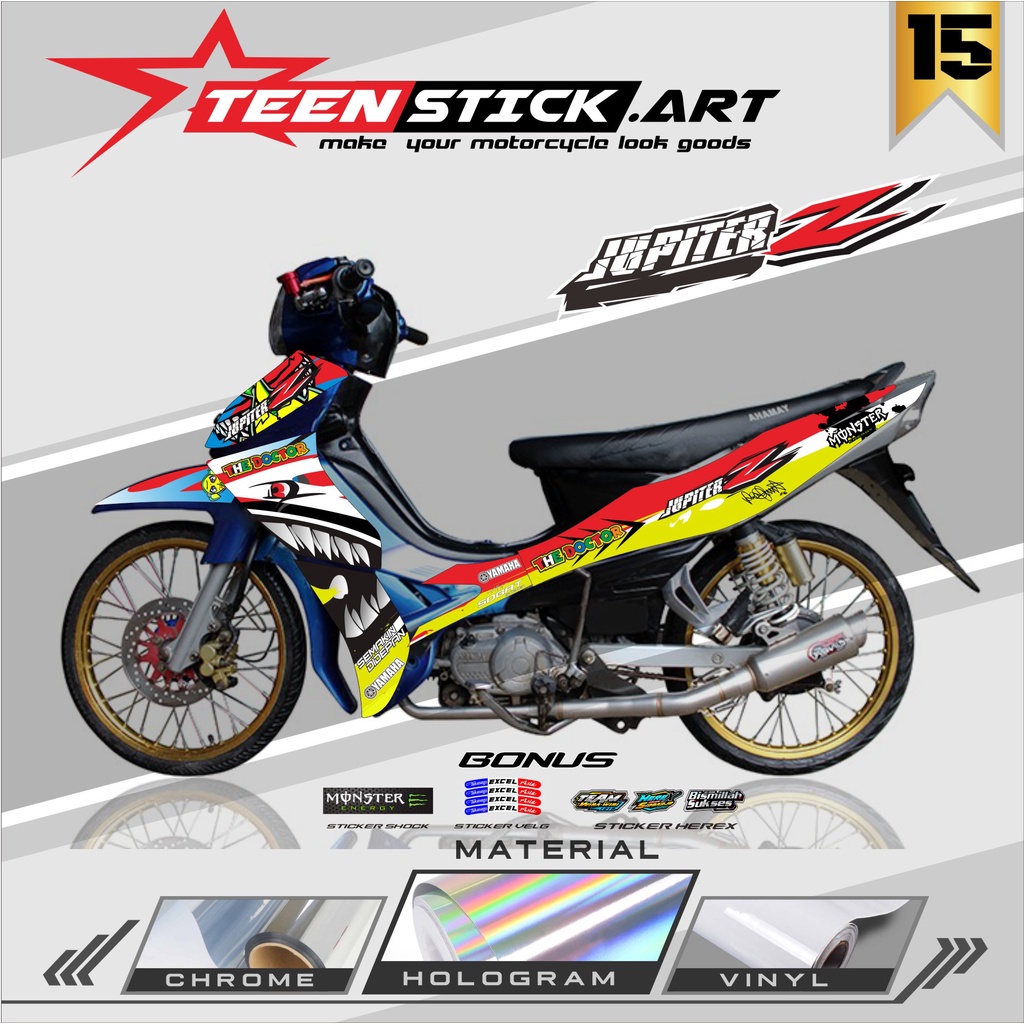 STRIPING JUPITER Z BURHAN - STRIPING HOLOGRAM YAMAHA JUPITER Z BURHAN 2006-2009 THE DOCTOR