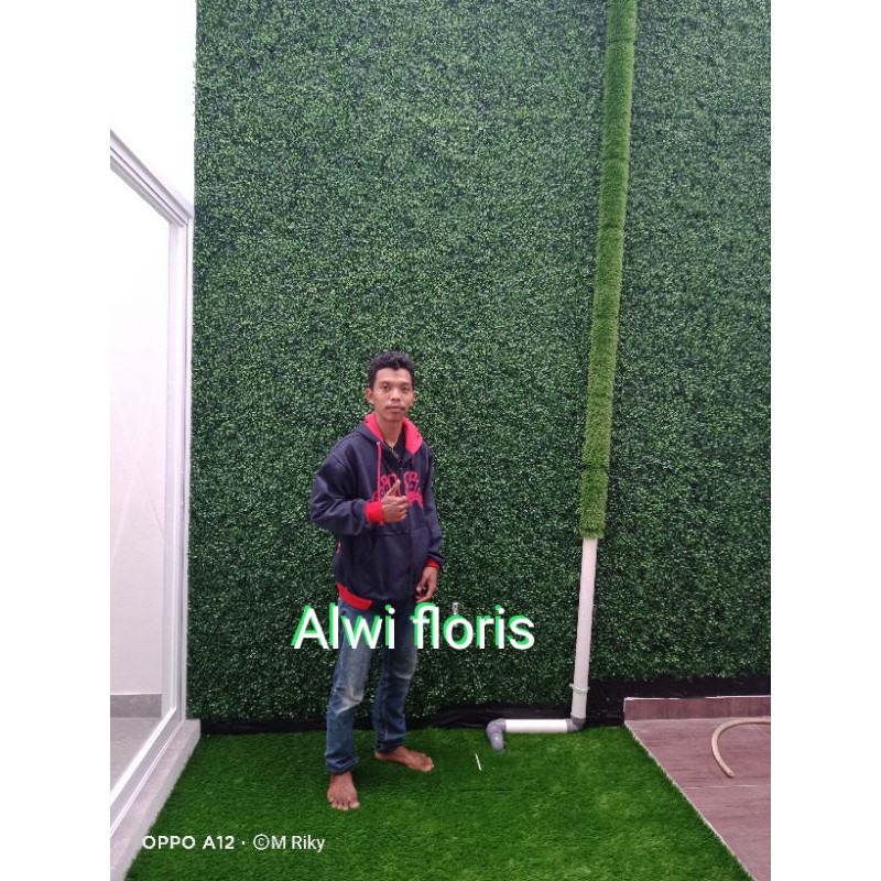 dekorasi dinding daun dolar sintetis